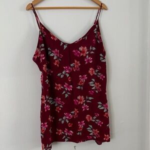 Victoria's Secret Burgundy Floral Camisole